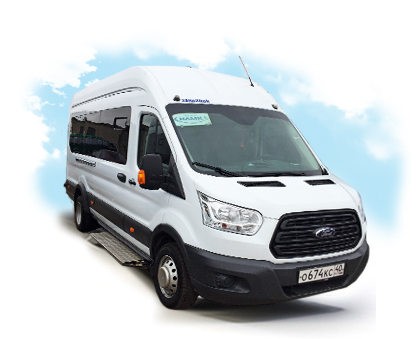 МИКРОАВТОБУС МЕЖДУГОРОДНЕГО КЛАССА FORD TRANSIT №674, 19 мест.